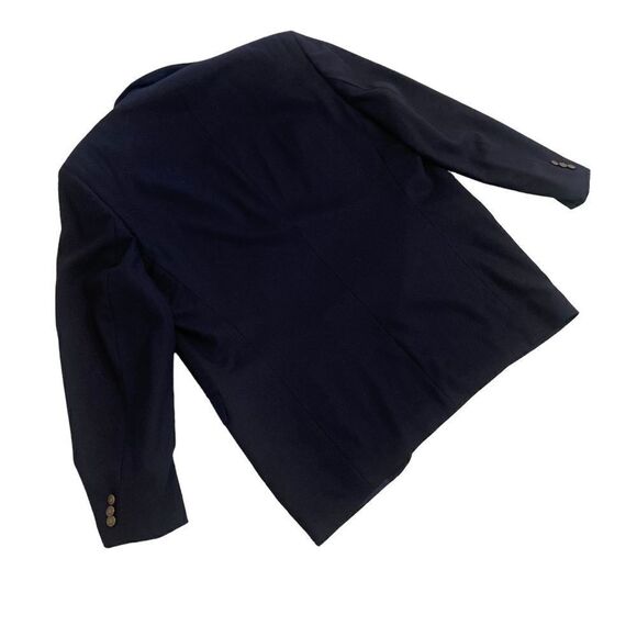 Luca Bertoni 100% pure new wool navy 3 button blazer sports jacket size 42 tall - Picture 2 of 6